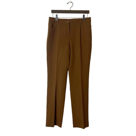 Akris straight legs pants brown sz 8 - Picture 1 of 6